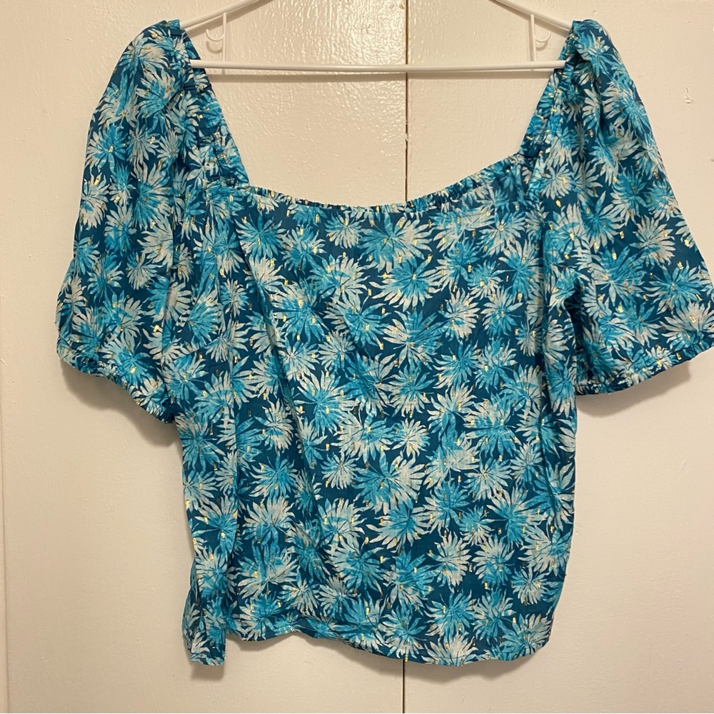 Michael Kors Floral Puff Sleeve Blouse